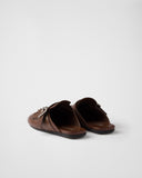 Shuffle fringed leather mules
