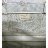 Book Tote Gold-Tone and White Butterfly Around The World Embroidery