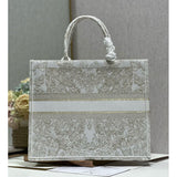 Book Tote Gold-Tone and White Butterfly Around The World Embroidery