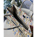 Book Tote in Hibiscus Metallic Thread Embroidery M1286