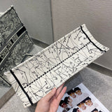 Book Tote Latte Multicolor Zodiac Embroidery M1286