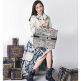   Book Tote Latte Multicolor   Zodiac Embroidery M1286