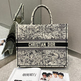 Book Tote Latte Multicolor Zodiac Embroidery M1286