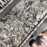 Book Tote Latte Multicolor Zodiac Embroidery M1286