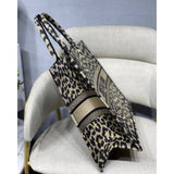 Book Tote Ricamo Mizza Beige Multicolore M1286