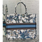 Large Book Tote Toile De Jouy Mexico Embroidery M1286