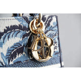 Medium Blue Alms Embroidery Lady D-Lite Bag M0565