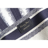 Medium Blue D-Stripes Embroidery Lady D-Lite Bag M0565