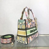 Medium Lady D-Lite Bag Multicolor Lights Embroidery M0565