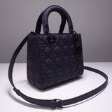 Medium Lady Bag in Ultramatte Cannage Calfskin M0565