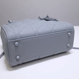 Mini Lady Bag in Ultramatte Cannage Calfskin M0505