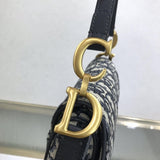 Mini Saddle Bag Blue Oblique Jacquard M0447