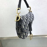 Mini Saddle Bag Blue Oblique Jacquard M0447