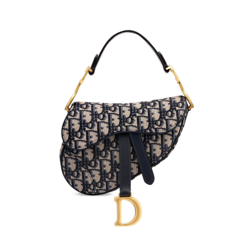 Mini Saddle Bag Blue Oblique Jacquard M0447