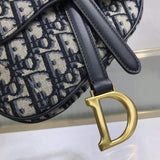 Mini Saddle Bag Blue Oblique Jacquard M0447