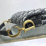 Mini Saddle Bag Blue Oblique Jacquard M0447