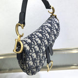 Mini Saddle Bag Blue Oblique Jacquard M0447