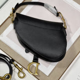 Mini Saddle Bag with Strap Grained Calfskin M0456