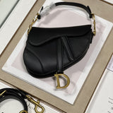 Mini Saddle Bag with Strap Grained Calfskin M0456