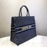 Oblique Embroidered Velvet Book Tote M1286Z