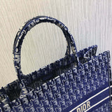 Oblique Embroidered Velvet Book Tote M1286Z