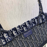 Oblique Embroidered Velvet Book Tote M1286Z