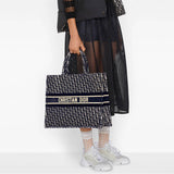 Oblique Embroidered Velvet Book Tote M1286Z