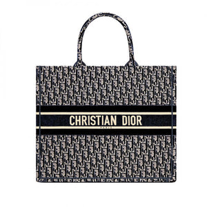   Oblique Embroidered Velvet Book Tote M1286Z