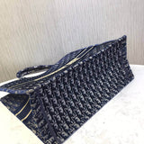 Oblique Embroidered Velvet Book Tote M1286Z