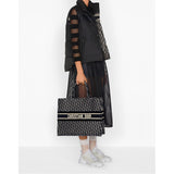 Oblique Embroidered Velvet Book Tote M1286Z