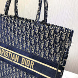 Oblique Embroidered Velvet Book Tote M1286Z