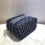Oblique Embroidered Velvet  travel Vanity Case S5480V