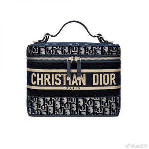   Oblique Embroidered Velvet  travel Vanity Case S5480V