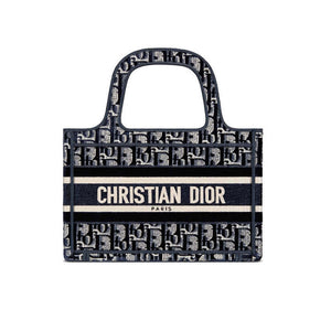   Oblique Embroidered Velvet Mini Book Tote S5475Z