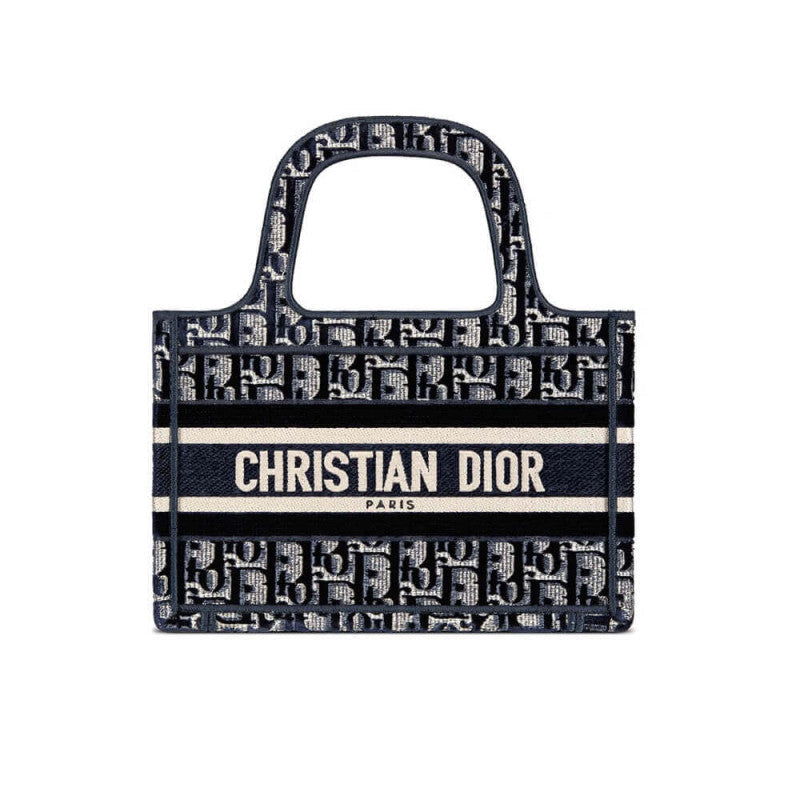 Oblique Embroidered Velvet Mini Book Tote S5475Z