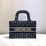 Oblique Embroidered Velvet Mini Book Tote S5475Z