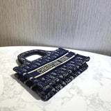 Oblique Embroidered Velvet Mini Book Tote S5475Z