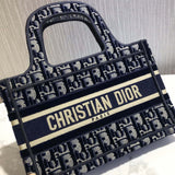 Oblique Embroidered Velvet Mini Book Tote S5475Z