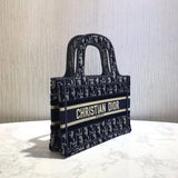 Oblique Embroidered Velvet Mini Book Tote S5475Z