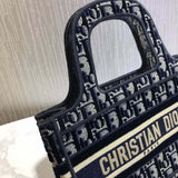 Oblique Embroidered Velvet Mini Book Tote S5475Z