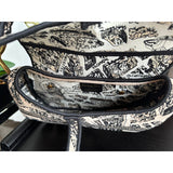 Saddle Bag Beige and Black Plan de Paris Embroidery M0446