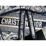 Saddle Bag Blue Toile de Jouy Embroidery M0446