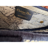Saddle Bag Blue Toile de Jouy Embroidery M0446