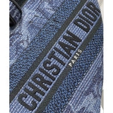 Saddle Bag Denim Blue Toile de Jouy Embroidery M0446