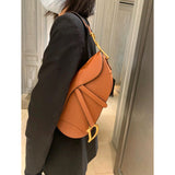 Saddle Bag with Strap Grained Calfskin M0455
