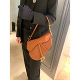 Saddle Bag with Strap Grained Calfskin M0455