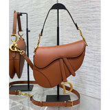 Saddle Bag with Strap Grained Calfskin M0455