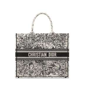   Small Book Tote in Latte Multicolor Zodiac Embroidery M1296