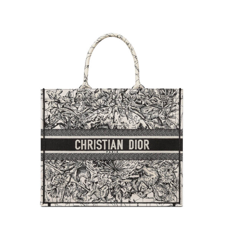 Small Book Tote in Latte Multicolor Zodiac Embroidery M1296
