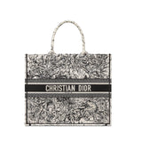   Small Book Tote in Latte Multicolor Zodiac Embroidery M1296
